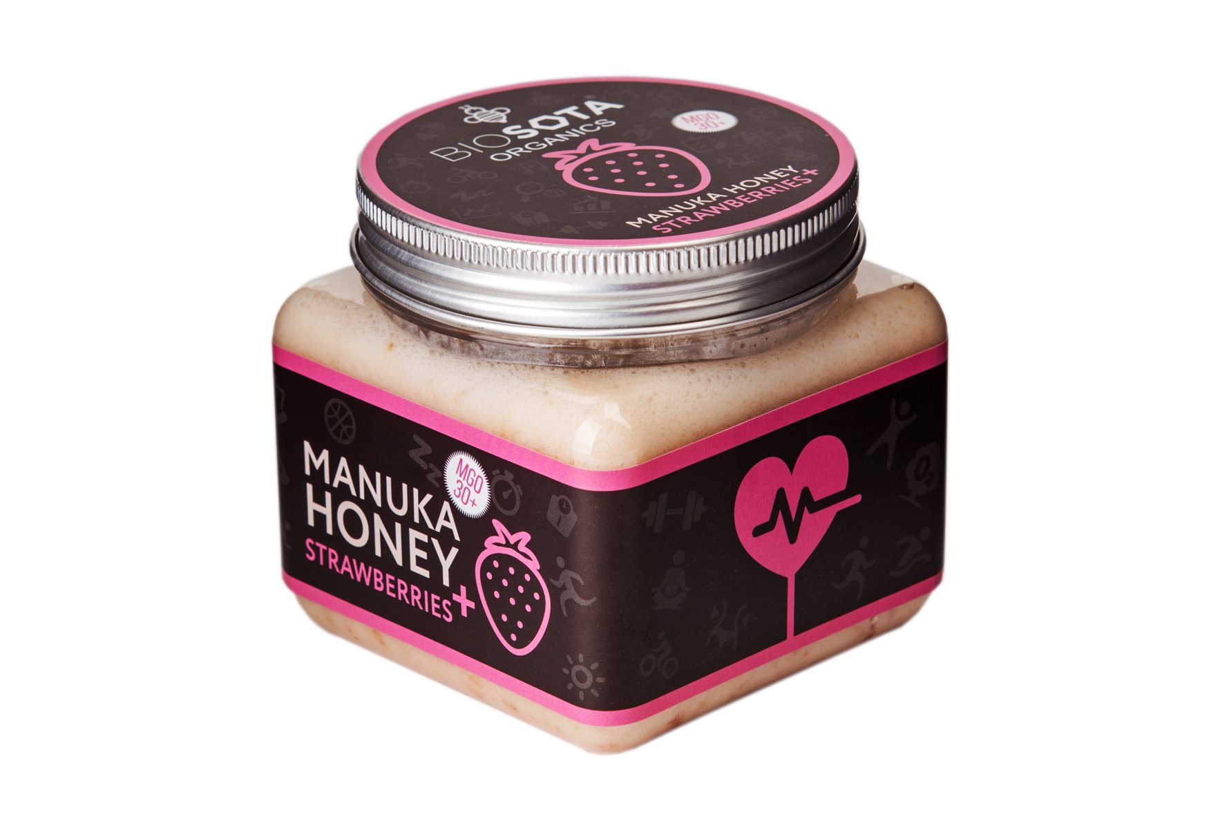 BIOSOTA ORGANICS Manuka med s jahodami MGO 30+ (350g)