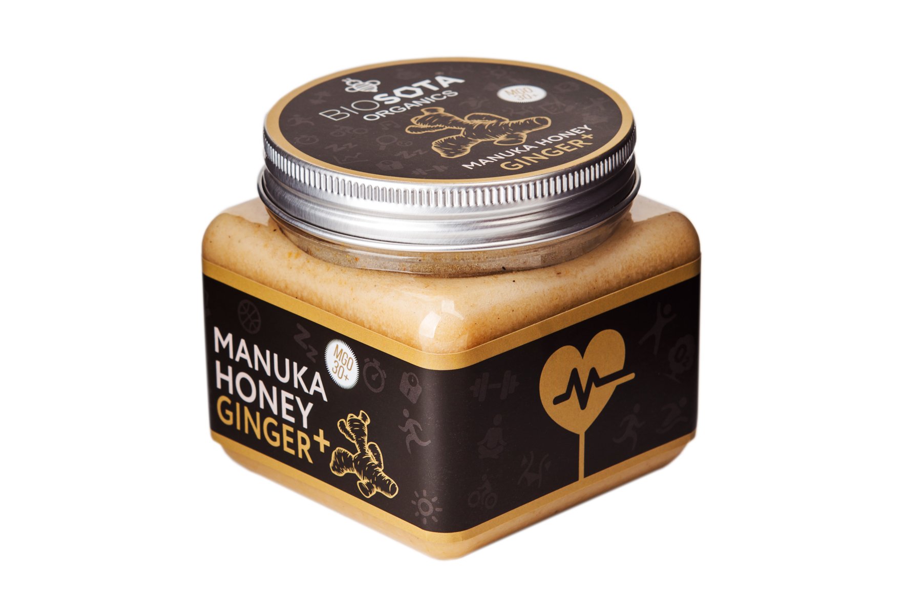 BIOSOTA ORGANICS Manuka med so zázvorom a citrónom MGO 30+ (350g)