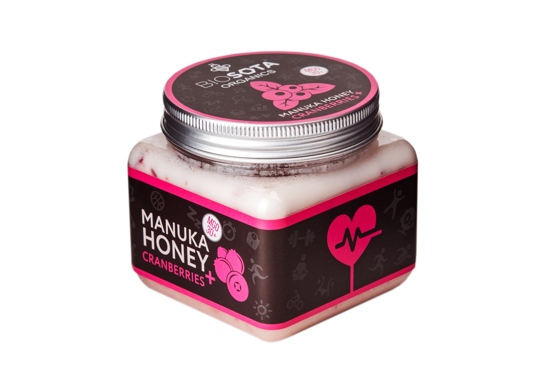 BIOSOTA ORGANICS Manuka med s brusnicami MGO 30+ (350g)