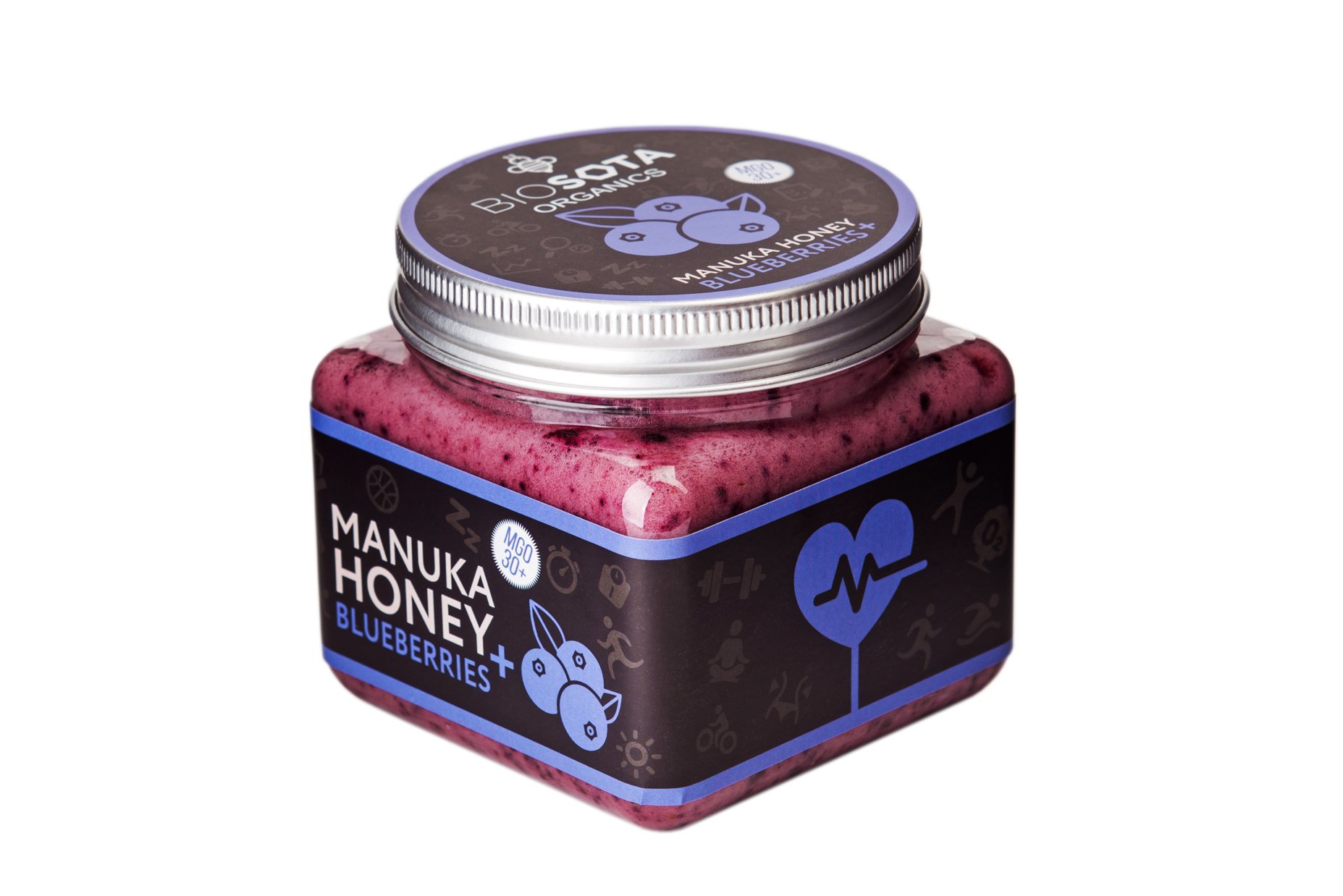 BIOSOTA ORGANICS Manuka med MGO 30+ s čučoriedkami 350g