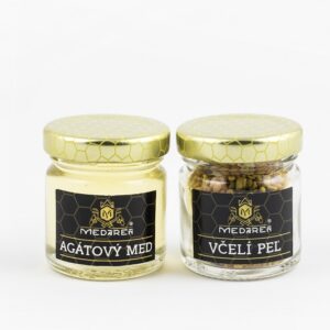 MEDÁREŇ Agátový mini med 50g + mini peľ 25g