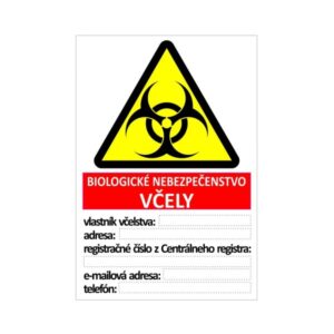 MEDÁREŇ Tabuľa na označenie včelnice, 40x60cm
