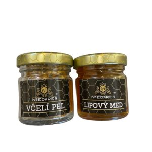 MEDÁREŇ Mini lipový med 50g + mini peľ 25g