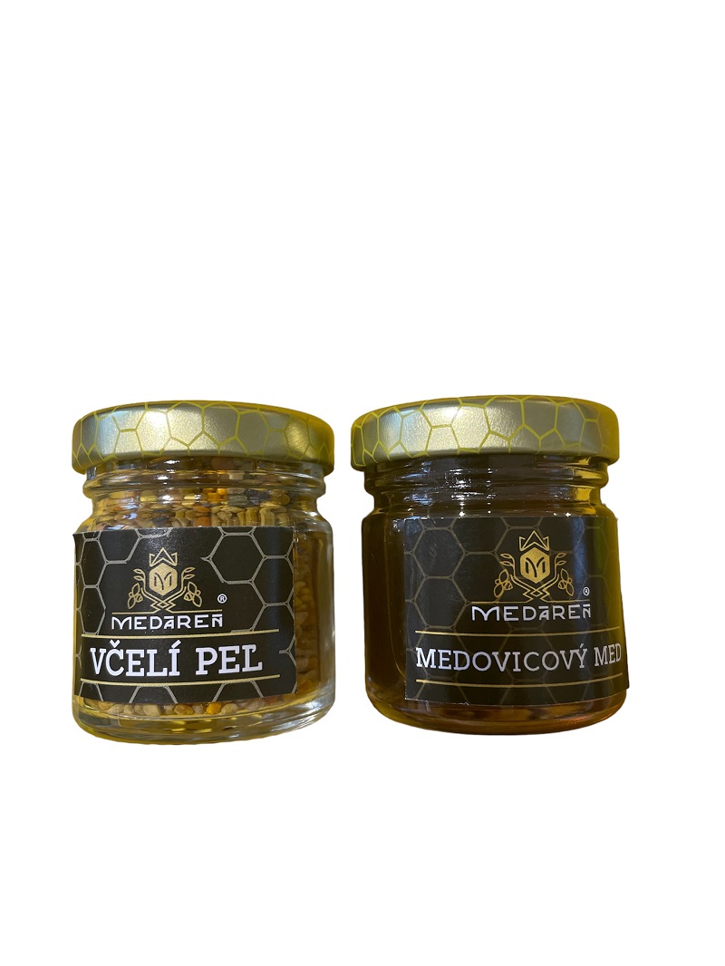 MEDÁREŇ Medovicový mini med 50g + mini peľ 25g