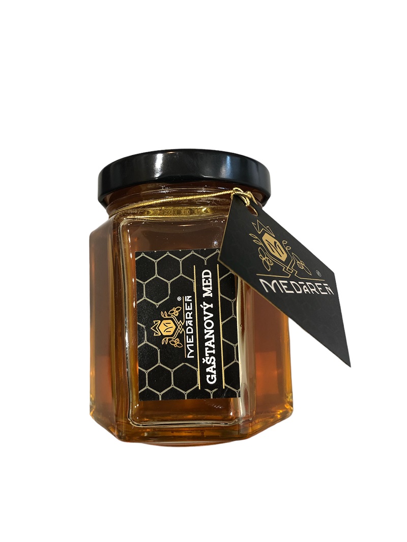 MEDÁREŇ Gaštanový med hexagon 230g