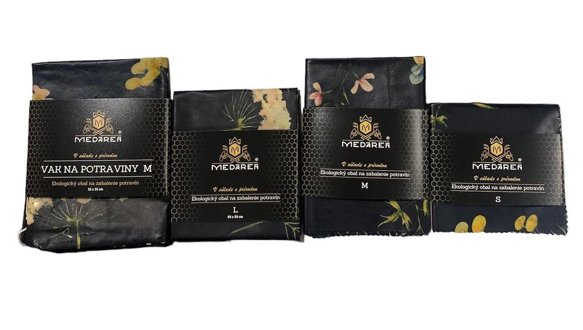 MEDÁREŇ Eko balíček včelích obalov + vak (kvety)