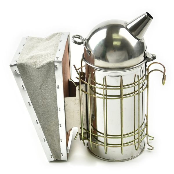 Apiprodukt Dymák oblý nerezový s držiakom BEE EKO-M s vnútornou vložkou 24cm