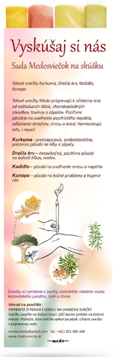 Medosviečky Telové sviečky - Vyskúšaj si nás
