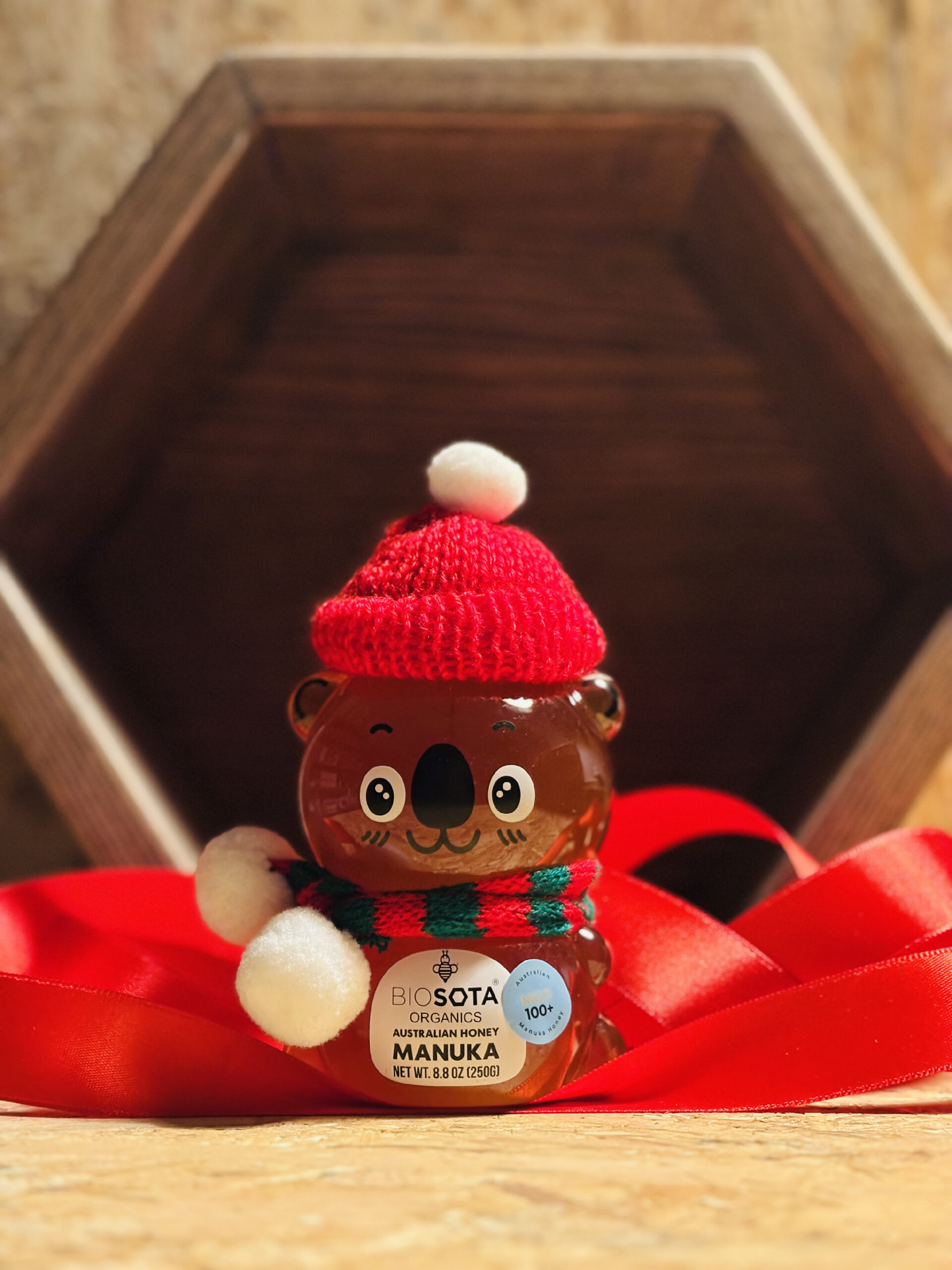 BIOSOTA ORGANICS Manuka med (MGO 100+) v plastovom medvedíkovi - Vianočná edícia