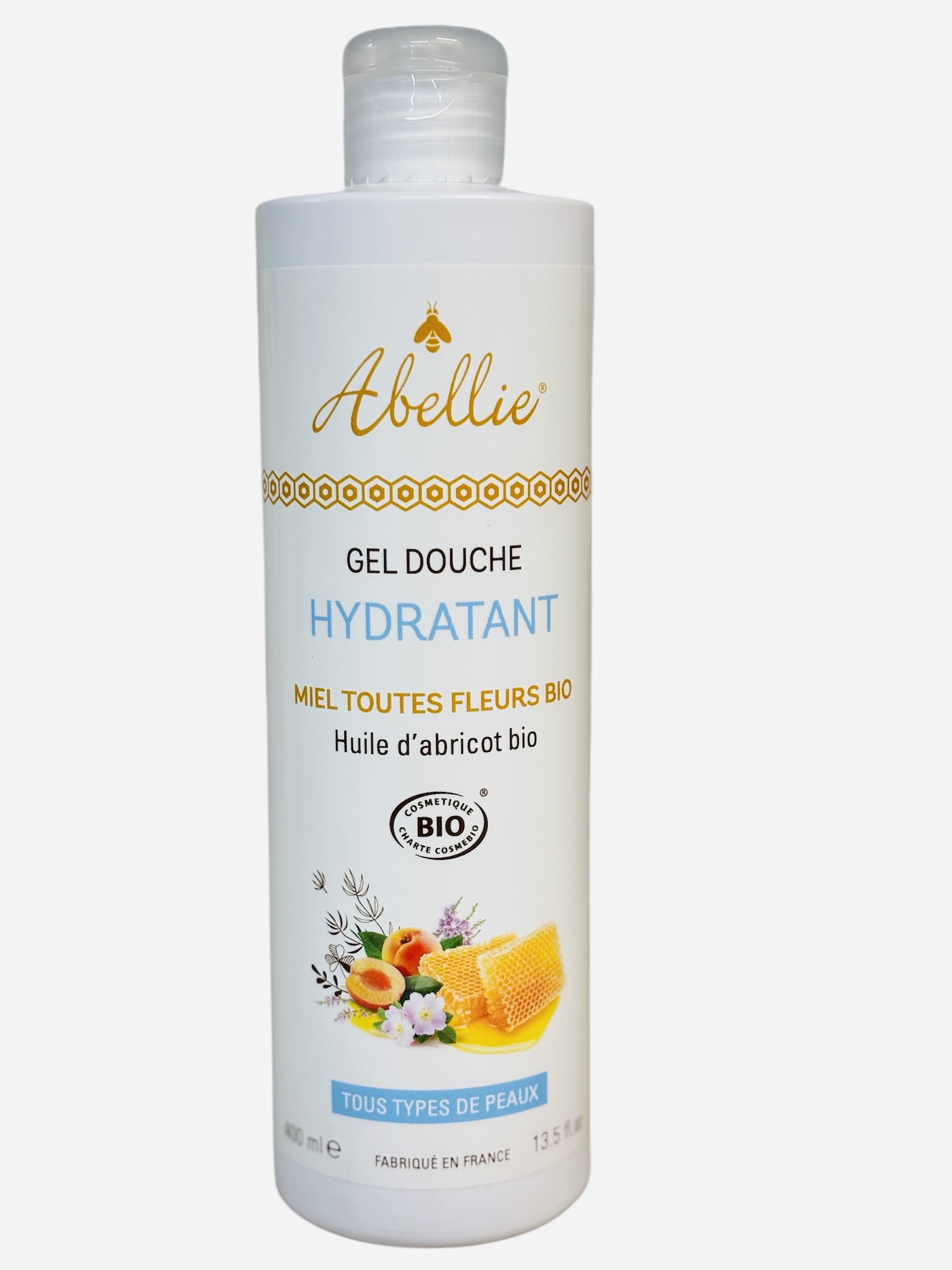 Abellie Organický hydratačný sprchový gél s marhuľovým olejom 400ml