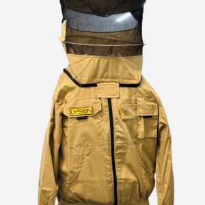 Apiprodukt Hnedá včelárska bunda na zips s odnímateľným klobúkom Veľkosť: L