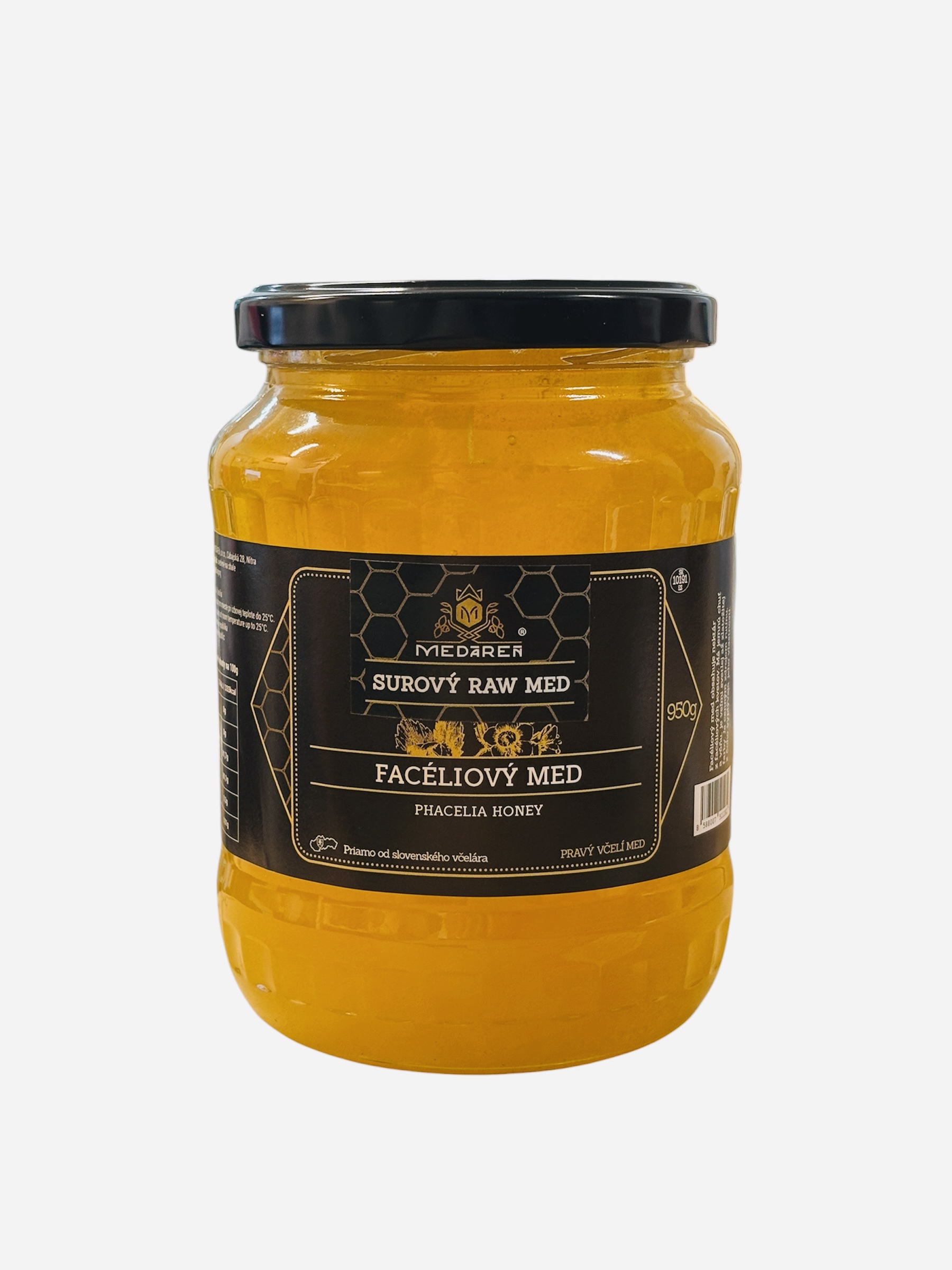 MEDÁREŇ Facéliový surový med 950g